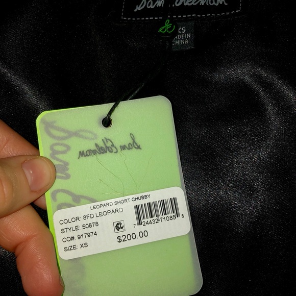 NWT SAM Edelman XS Leopard Short Chubby Coat - Picture 6 of 6